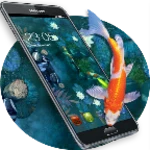 koi pond lucky fish theme: japanese style android application logo